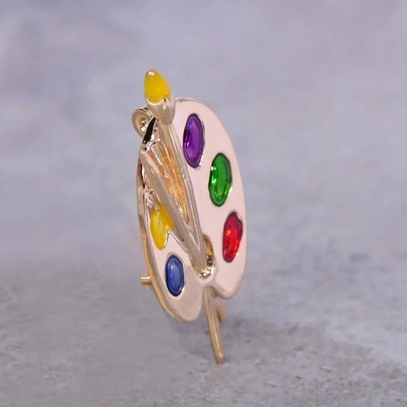 VQ Artist Palette Brooch - Picture 2 of 8